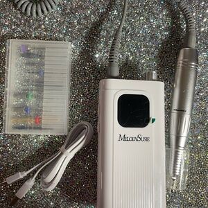 MelodySusie Nail Drill Kit in White and Silver